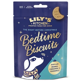 LILY'S KITCHEN TREATS FOR DOGS - FESTIVE CHRISTMAS BEDTIME BISCUITS 80G 