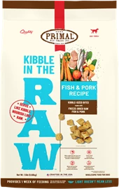 PRIMAL KIBBLE IN THE RAW DOG FOOD - FISH & PORK RECIPE